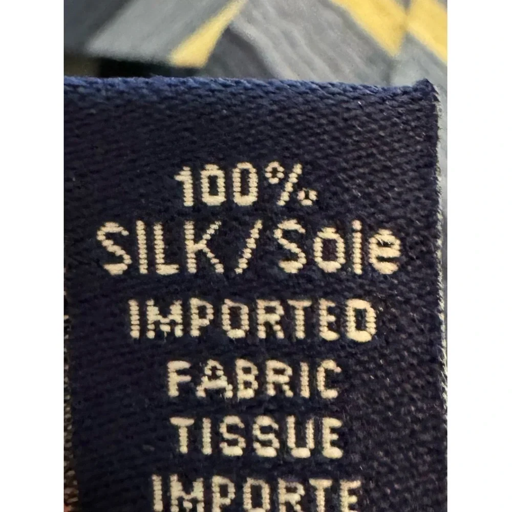 Nautica Mens Silk Tie Quiet Luxury Old Money Preppy Striped Blue
